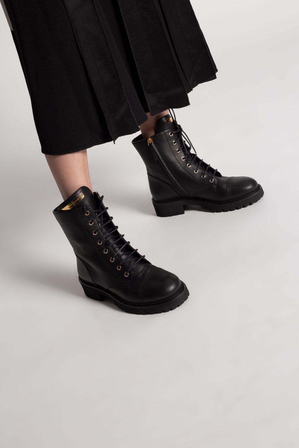 Open toe combat clearance boots